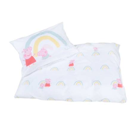 Parure de Lit pour Bébé et Enfant ROBA Peppa Pig - Housse de Couette 135x100 + Taie d'Oreiller 60x40 - Blanc / Bleu ROSE 5 - vertbaudet enfant 