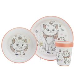 Puériculture-COFFRET REPAS 3 PIECES GOBELET / BOL / ASSIETTE ANTI-DERAPANTS ARISTOCHATS