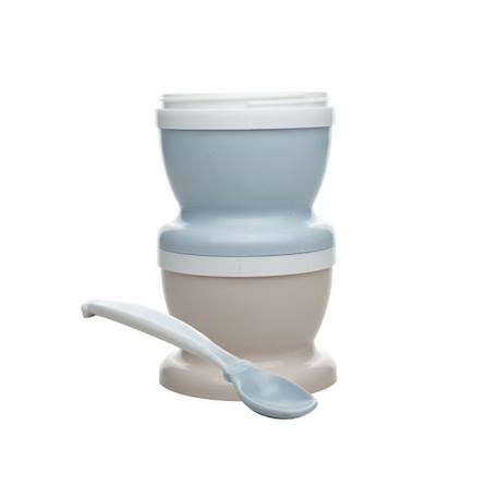 THERMOBABY 2 PETITS POTS POUR NOURRITURE Fleur Bleue BLEU 1 - vertbaudet enfant 