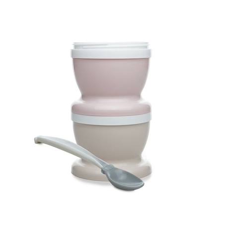 THERMOBABY 2 PETITS POTS POUR NOURRITURE Rose Poudr‚ ROSE 1 - vertbaudet enfant 