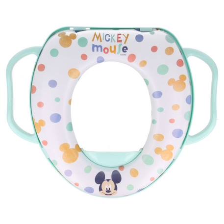 REDUCTEUR WC CONFORT AVEC POIGNEE MICKEY COOL BLANC 2 - vertbaudet enfant 