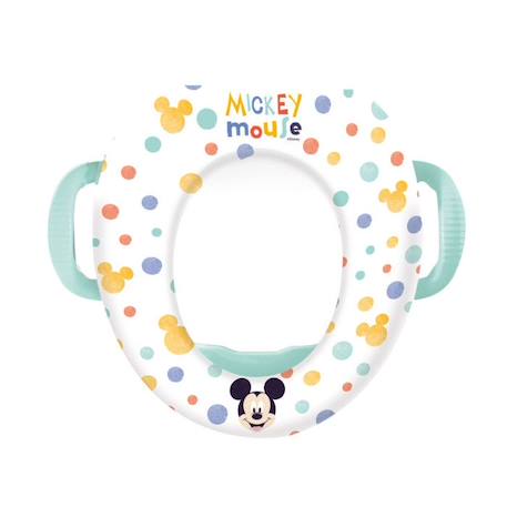 REDUCTEUR WC CONFORT AVEC POIGNEE MICKEY COOL BLANC 1 - vertbaudet enfant 