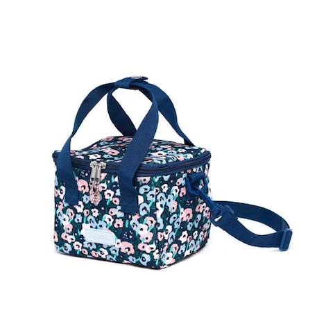 Sac à Goûter Enfants - DRAEGER PARIS - Fleurs - 17 x 13 x 13 cm - Polyester & polyuréthane recyclés BLEU 1 - vertbaudet enfant 