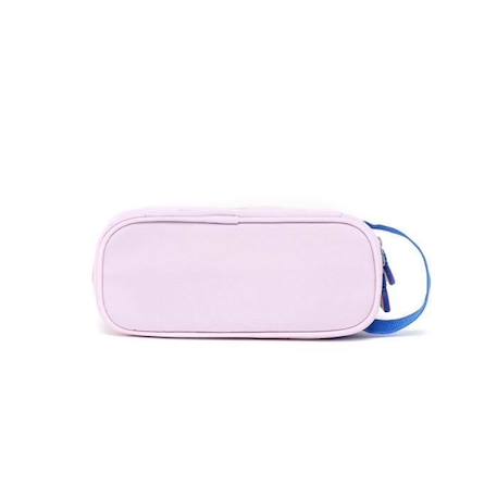 Trousse simple enfant - Chaton Princesse - Bleu - DRAEGER PARIS - Polyester recyclé et PVC - 23 x 5 x 9 cm BLEU 3 - vertbaudet enfant 