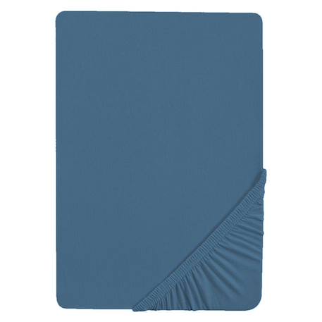 ROBA Drap Housse Extensible pour Berceau Seashells - Pour Matelas 40 x 90 cm à 45 x 90 cm - Certifié OEKO-TEX + GOTS - Bleu Indigo BLEU 2 - vertbaudet enfant 