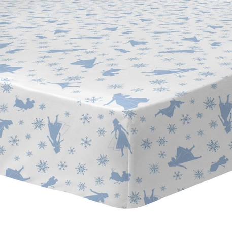 Drap-housse - DISNEY - FROZEN 2 TRIO - 100% coton - Blanc - 90x190/200cm BLANC 1 - vertbaudet enfant 