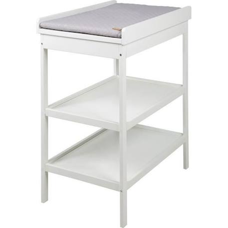 ROBA Table à Langer + Matelas à Langer Gris Piqué 'roba Style' - Laqué Blanc BLANC 1 - vertbaudet enfant 