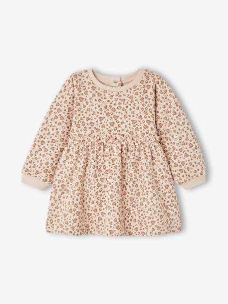 Robe bébé en molleton beige doré+bleu nuit+Léopard 14 - vertbaudet enfant 