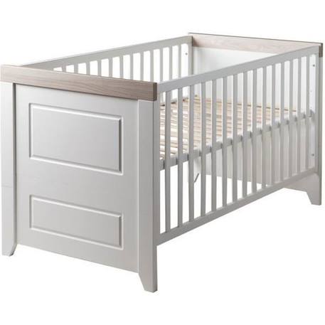 ROBA Lit Bébé Évolutif 70x140 Felicia - Réglable en Hauteur - Convertible - Blanc / Effet Bois BLANC 1 - vertbaudet enfant 