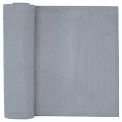 Linge de maison et décoration-Linge de lit bébé-Couverture, édredon-Maxi lange en double gaze à carreaux 120 x 120 cm Gris