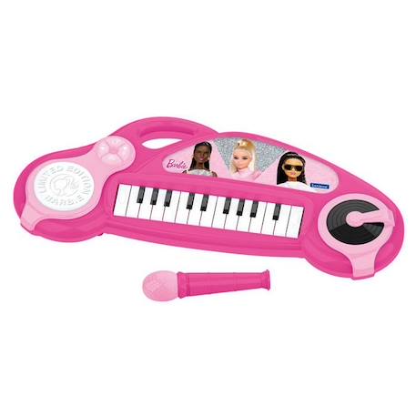 Piano électronique pour enfants Barbie avec effets lumineux et microphone - 24 touches ROSE 1 - vertbaudet enfant 