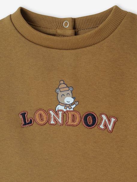 Sweat-shirt London bébé garçon olive 3 - vertbaudet enfant 