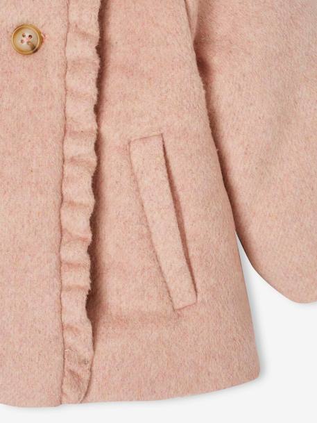 Manteau en drap de laine bébé gris chiné+rose 7 - vertbaudet enfant 