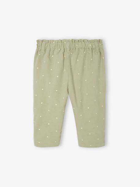 Pantalon paperbag en velours bébé marine+vert d'eau 5 - vertbaudet enfant 