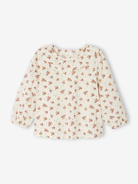 Ensemble blouse + salopette  bébé caramel+vieux rose 2 - vertbaudet enfant 