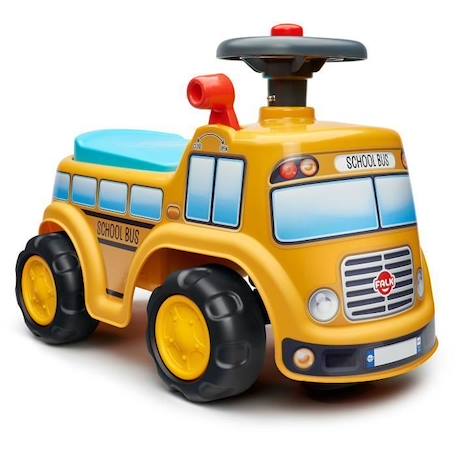 Porteur School Bus 1er âge avec volant directionnel avec klaxon et coffre de rangement - FALK - Dès 12 mois - Fabriqué en France JAUNE 1 - vertbaudet enfant 