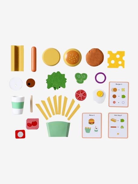 Set hamburger et hot dog en bois FSC® blanc 4 - vertbaudet enfant 