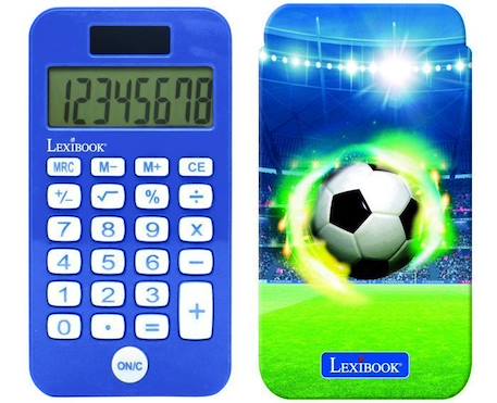 Calculatrice de poche 8 chiffres avec couvercle de protection Football BLANC 1 - vertbaudet enfant 