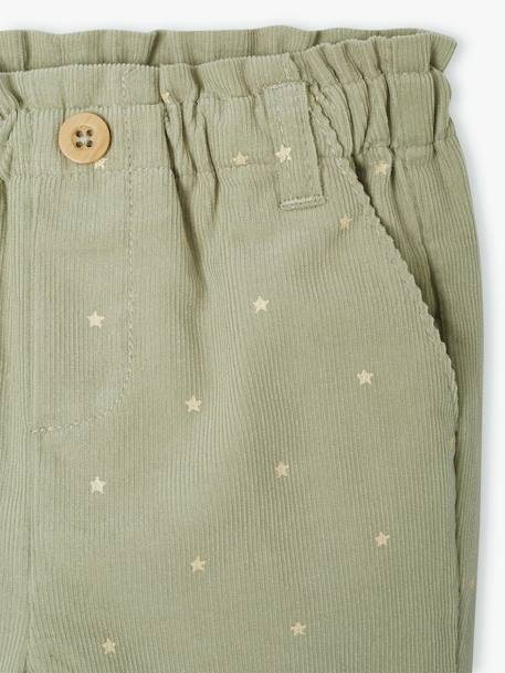 Pantalon paperbag en velours bébé marine+vert d'eau 6 - vertbaudet enfant 