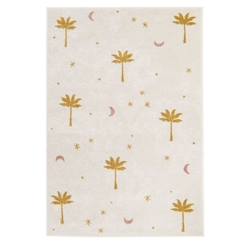 Linge de maison et décoration-Décoration-Tapis enfant petits palmiers LITTLE PALM MIEL - Nattiot