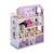 HOMCOM Maison de poupée en Bois Jeu d'imitation Grand réalisme Multi-équipement 60L x 30l x 80H cm Blanc et Rose ROSE 1 - vertbaudet enfant 