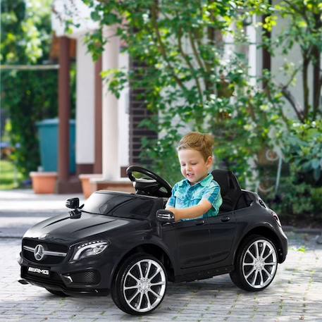 Voiture électrique enfants - HOMCOM - sous licence Mercedes Benz GLA AMG -  3 ans - télécommande -  MP3 USB, lumières, sons - noir NOIR 3 - vertbaudet enfant 