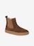 Boots cuir fille zippées et élastiquées camel+marine 1 - vertbaudet enfant 