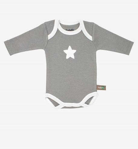 Body manches longues en Coton Bio à motifs étoiles (lot de 3) GRIS 2 - vertbaudet enfant 