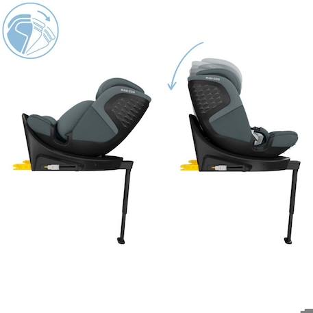 MAXI-COSI siège auto évolutif pivotant Emerald 360S, De la naissance à 12 ans (150cm), Tonal Graphite GRIS 3 - vertbaudet enfant 