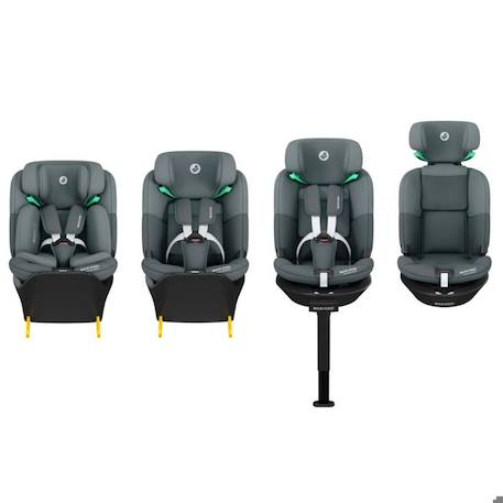 MAXI-COSI siège auto évolutif pivotant Emerald 360S, De la naissance à 12 ans (150cm), Tonal Graphite GRIS 4 - vertbaudet enfant 