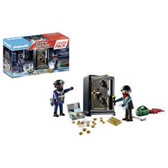 Jouet-PLAYMOBIL - 70908 - Starter Pack Policier cambrioleur de coffre-fort