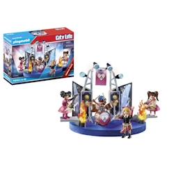 Jouet-Jeux d'imagination-Figurines, mini mondes, héros et animaux-PLAYMOBIL - 71042 - City Life L'école - Groupe de rock - Promo pack musiciens