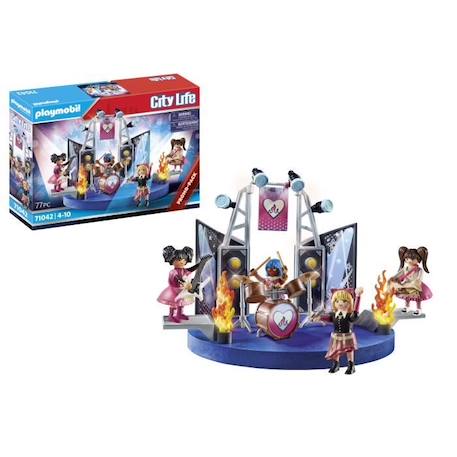 PLAYMOBIL 71042 Groupe de rock, Promo pack musiciens, City Life L'école, Dès 4 ans BLEU 1 - vertbaudet enfant 