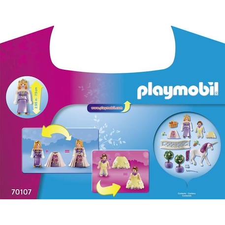 PLAYMOBIL 70107 Valisette Princesses avec licorne, 44 pièces, Dès 4 ans BLANC 5 - vertbaudet enfant 