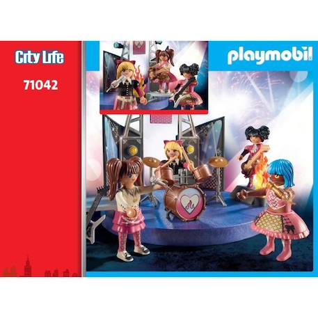 PLAYMOBIL 71042 Groupe de rock, Promo pack musiciens, City Life L'école, Dès 4 ans BLEU 5 - vertbaudet enfant 