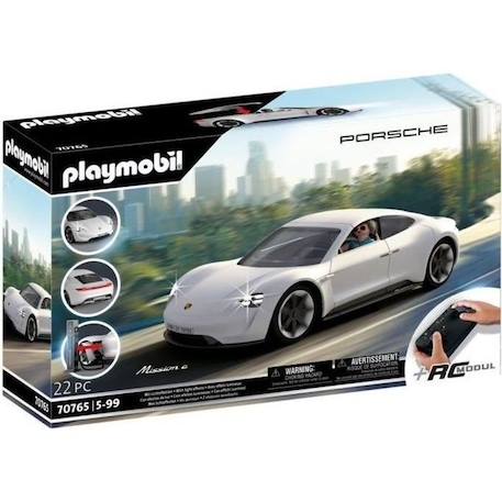 PLAYMOBIL 70765 Porsche Mission E - Classic Cars - Télécommande et effets lumineux inclus - Voiture électrique BLANC 6 - vertbaudet enfant 