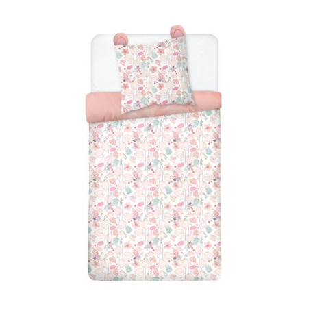 Housse de couette enfant + taie d'oreiller Petit Safari ROSE 2 - vertbaudet enfant 