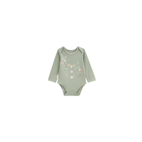 Lot de 2 bodies bébé manches longues Lily VERT 2 - vertbaudet enfant 