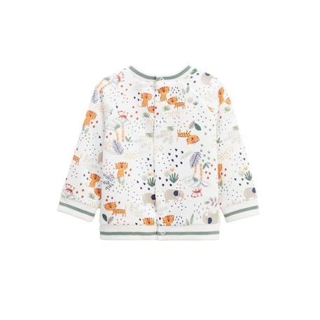 Ensemble bébé sweat en molleton et pantalon Savane Family BLANC 2 - vertbaudet enfant 