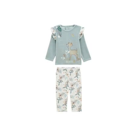 Pyjama bébé 2 pièces en velours Alma BLEU 1 - vertbaudet enfant 