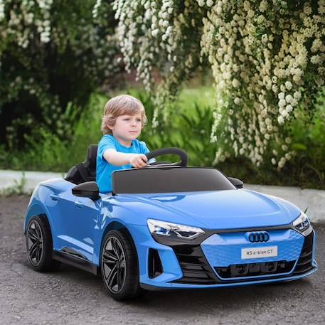 Voiture électrique enfant Audi RS e-tron GT - HOMCOM - V. max. 5 Km/h - Effets sonores et lumineux - Bleu BLEU 2 - vertbaudet enfant 