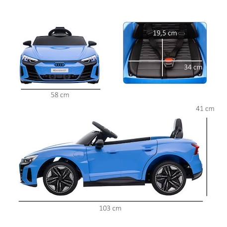 Voiture électrique enfant Audi RS e-tron GT - HOMCOM - V. max. 5 Km/h - Effets sonores et lumineux - Bleu BLEU 3 - vertbaudet enfant 