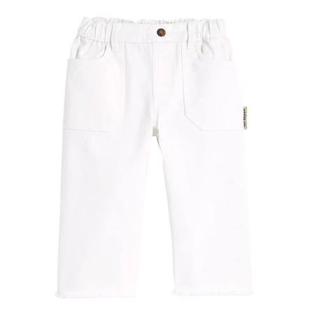 Pantalon bébé Minaouet - PETIT BEGUIN - Large - Blanc - Fille BLANC 1 - vertbaudet enfant 