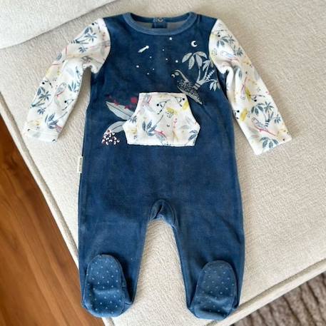 Pyjama bébé en velours Bianca BLEU 4 - vertbaudet enfant 