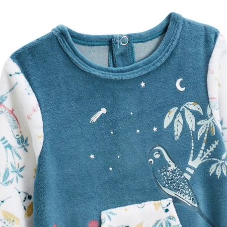 Pyjama bébé en velours Bianca BLEU 3 - vertbaudet enfant 