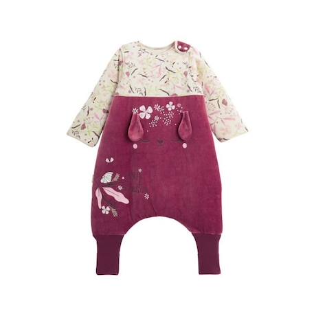 Turbulette d'hiver en velours avec pieds retroussables et manches amovibles Mila ROSE 1 - vertbaudet enfant 