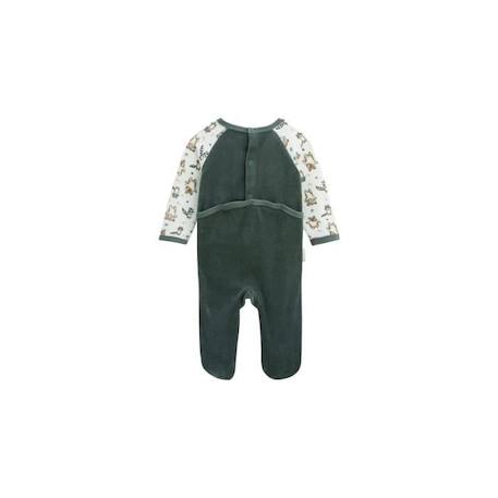 Pyjama bébé en velours - PETIT BEGUIN - Meilleur Copain - Vert - Garçon - Bébé VERT 3 - vertbaudet enfant 