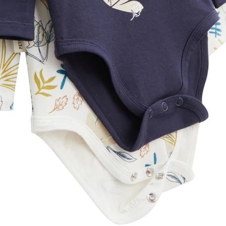 Lot de 2 bodies bébé manches longues Gribouille BLEU 4 - vertbaudet enfant 