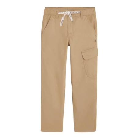 Garçon-Pantalon-Pantalon enfant - PETIT BEGUIN - Bambao - Coupe baroudeur - Couleur beige - Taille ajustable