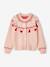 Gilet jacquard Noël détails brillants fille rose poudré 1 - vertbaudet enfant 